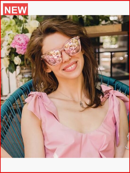 Polarized Cat Eye Sunglasses, Retro Cateye Sun Glasses with Metal Temples main image 7
